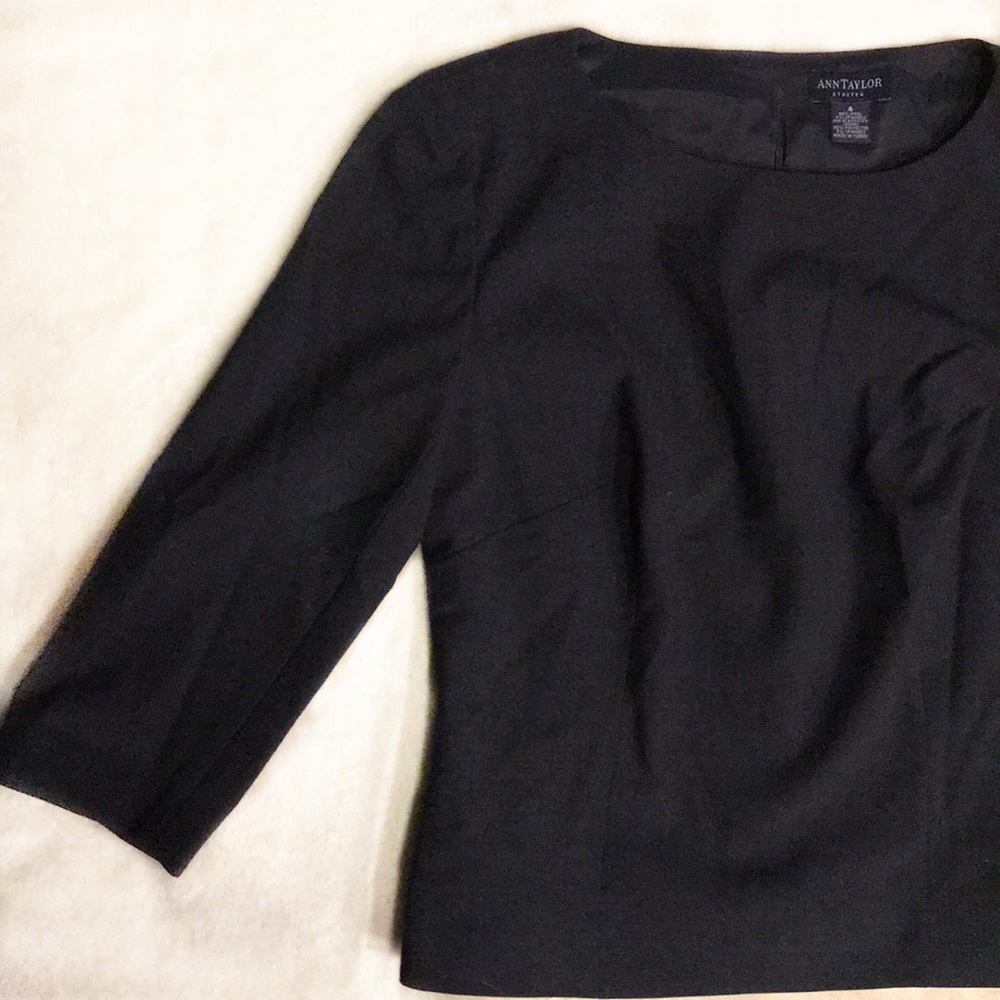 Ann Taylor | Wool Blend Structured Stretch ZipUp